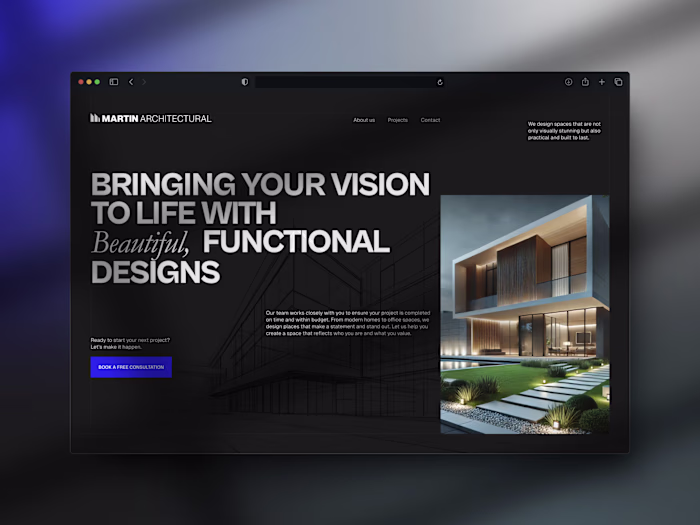 Architecture Firm Web Design - Animation