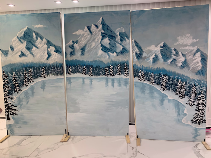 Production backdrop painting 