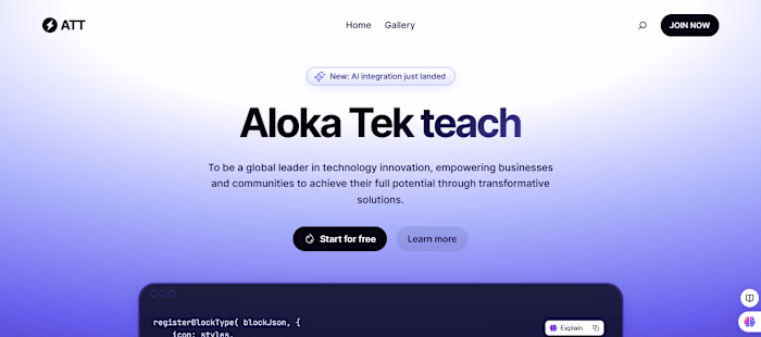 Aloka Tek Teach Web Site