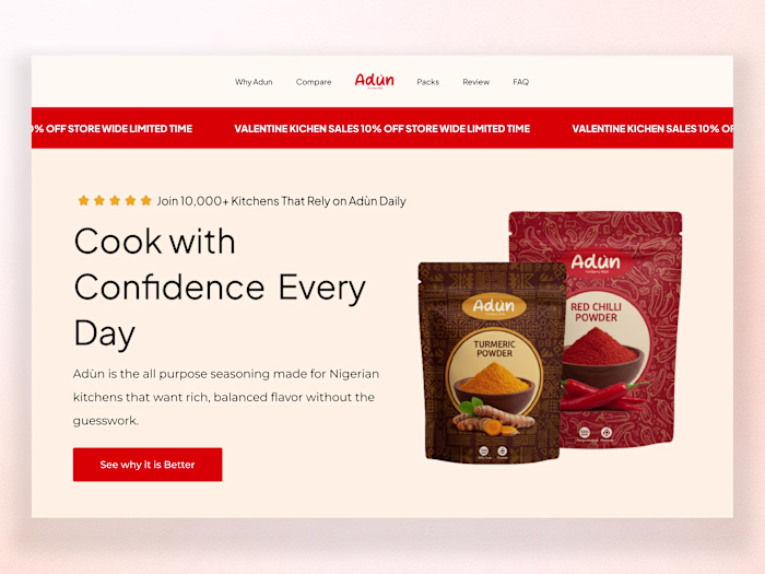 Adùn Pagedeck Landing Page Design and Shopify Integration