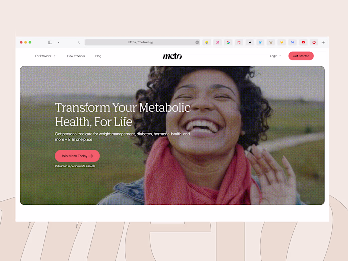 Meto: Healthcare Platform Website Development and SEO Growth