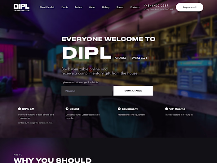 Web development for "DIPL" karaoke club.