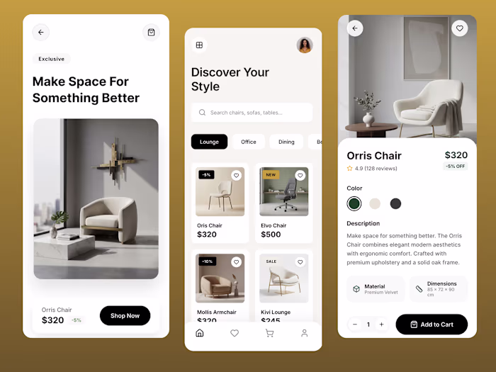 A modern furniture shopping app