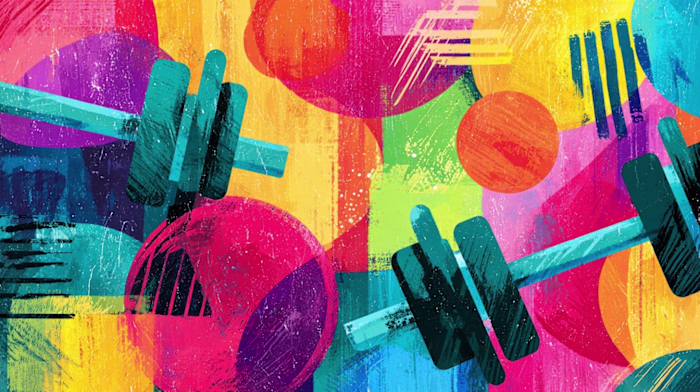 Visuals for a gym brand, generated using Midjourney