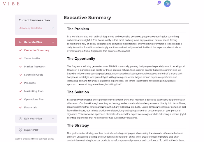 AI-powered Fashion Business Plan tool for fashion entreprenu...