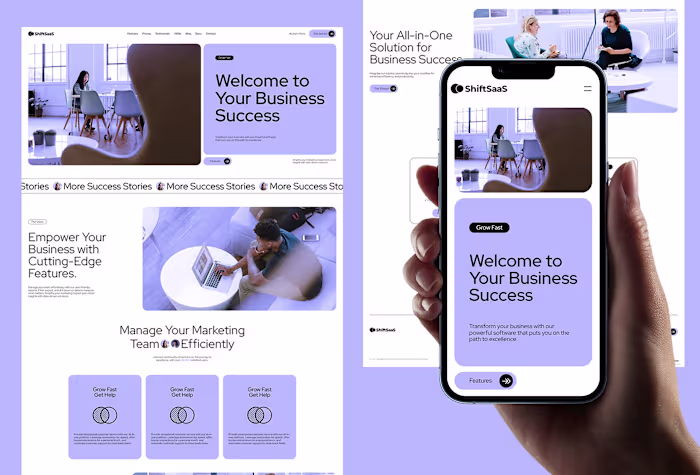 ShiftSaaS - Website Design