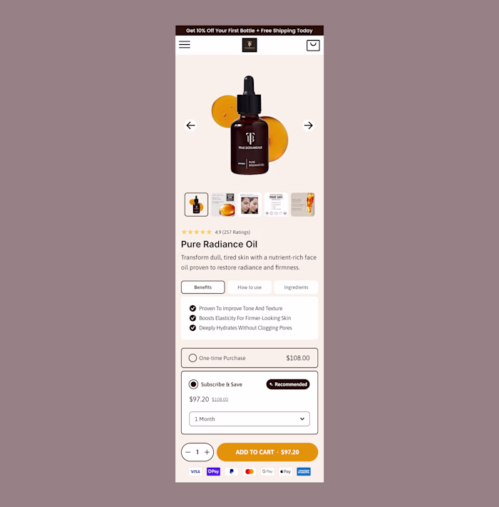 Just wrapped up a clean mobile product section design. Focus...