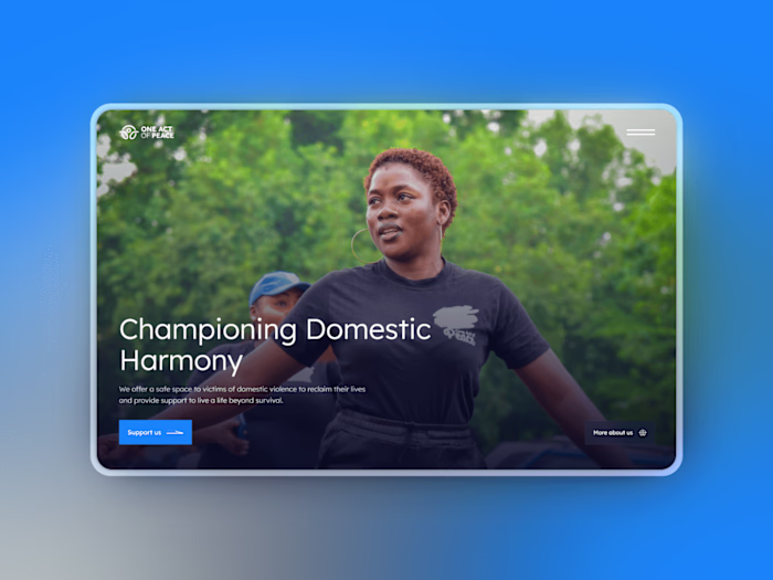 One Act of Peace Website (Framer development)