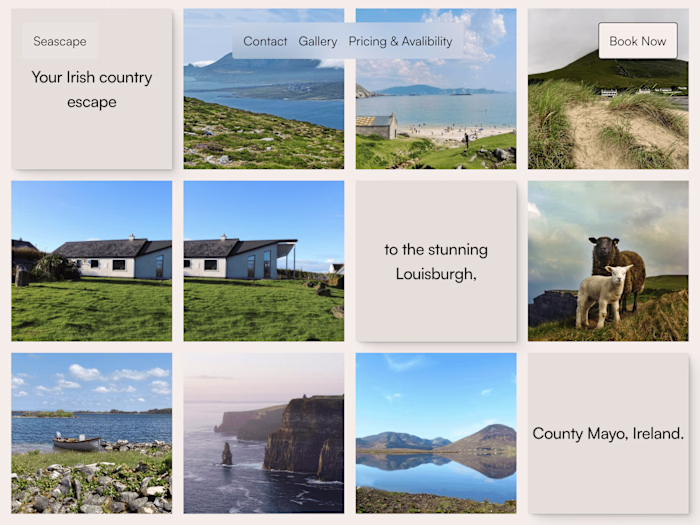 Framer website for holiday rental