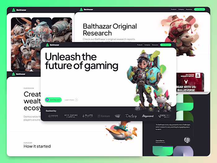 Framer Website Design for Balthazar