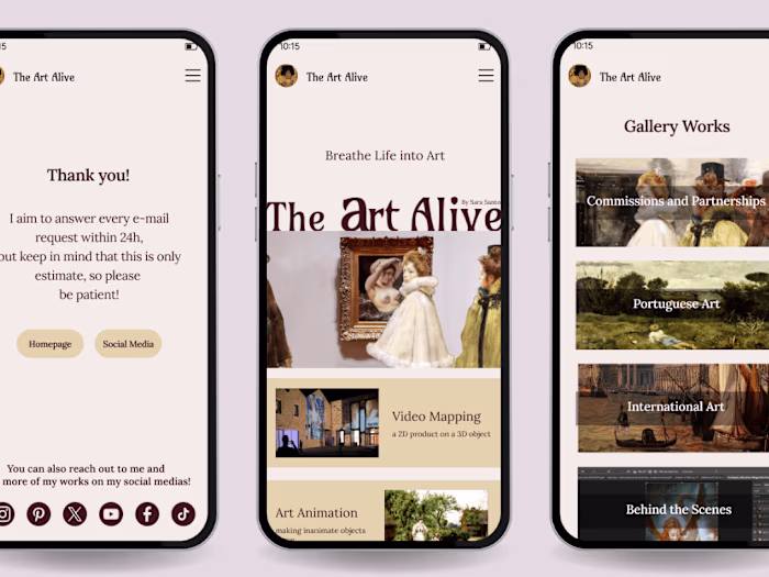 E-commerce Site - The Art Alive
