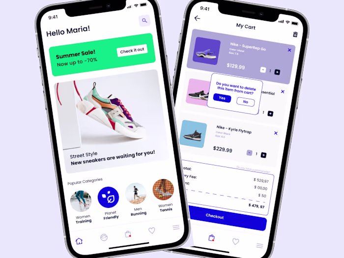 E-commerce shop app