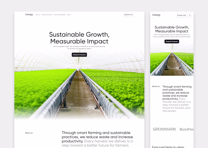 Responsive Agriculture Website Design