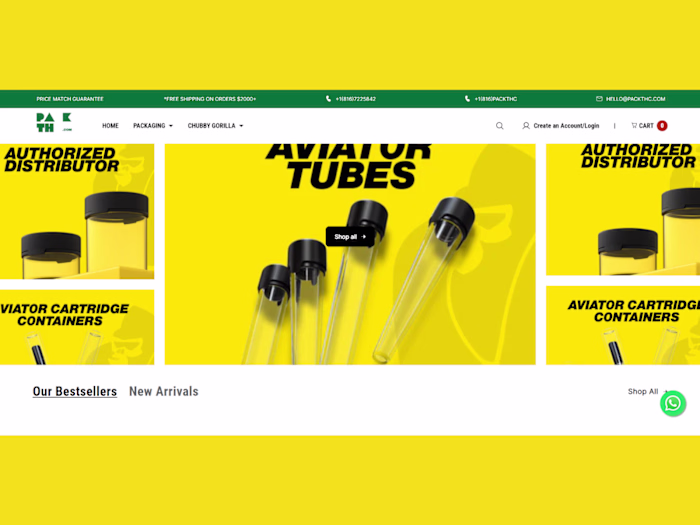 Custom Shopify Store for Premium Cannabis Packaging Brand