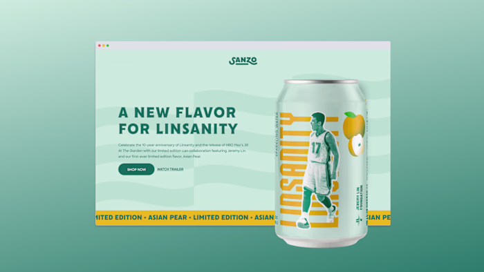 Sanzo Sparkling Water Landing Pages
