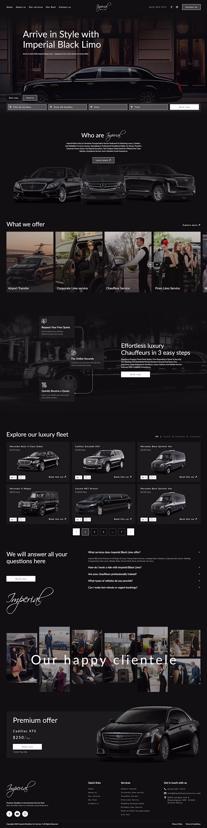 Imperial Black Limo – Luxury Website Design I designed a pre...