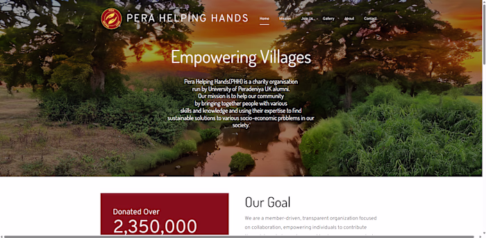 Pera Helping Hands Charity Website Development