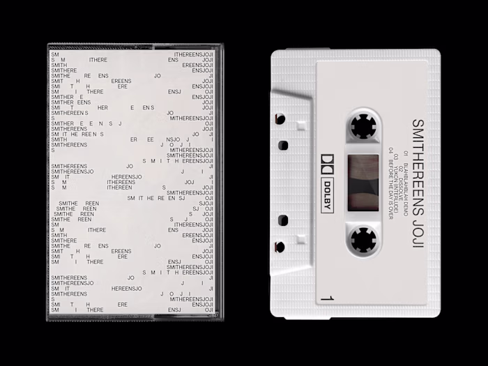 An alternative Cassette Design Cover for SMITHEREENS by Joji