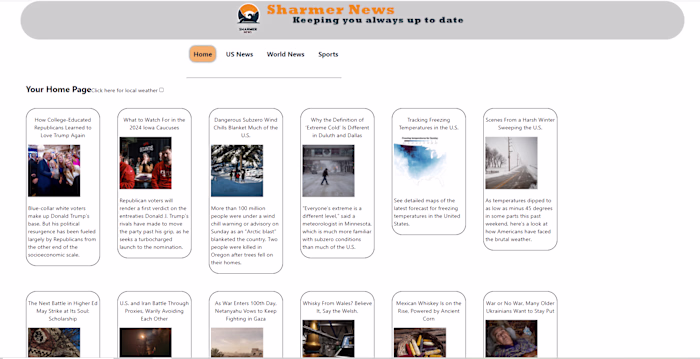 Sharmer News - Personal Project