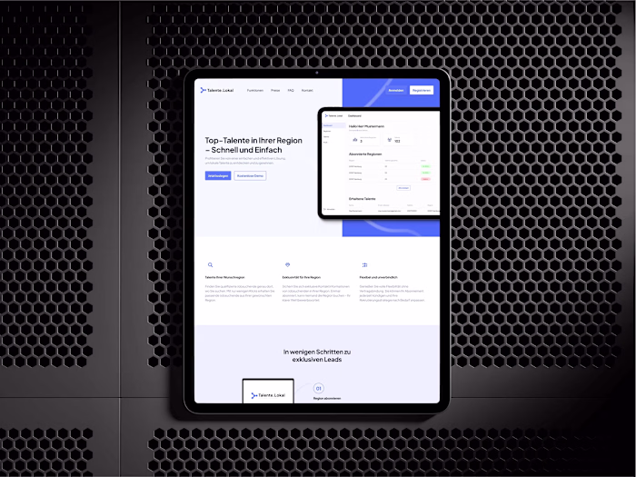 From Concept to Finished App: App & Web Design for Talente Lokal