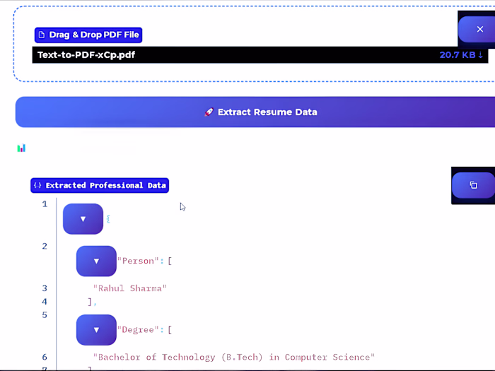 Developed a high-precision Resume Parser using a