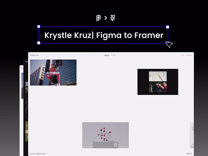 Krystle Portfolio - Figma to Framer 