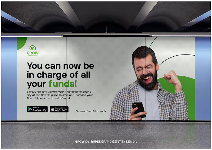 Brand Identity Design for Grow De' Rupee, India