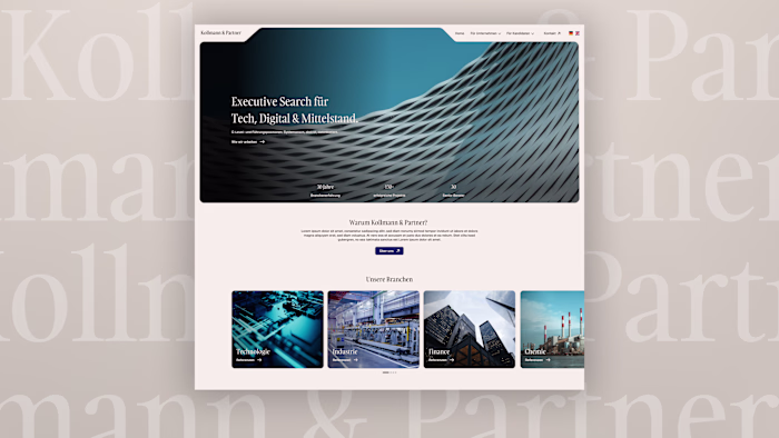 Executive Search Boutique Website Design Concept