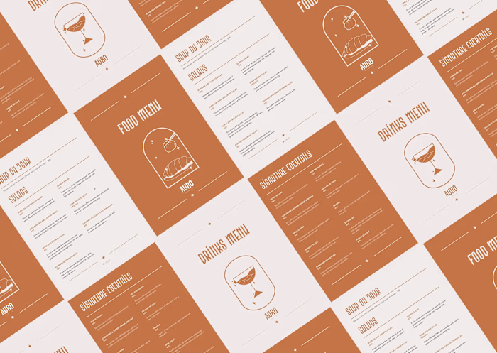 Menu Design for Auro Kitchen & Bar