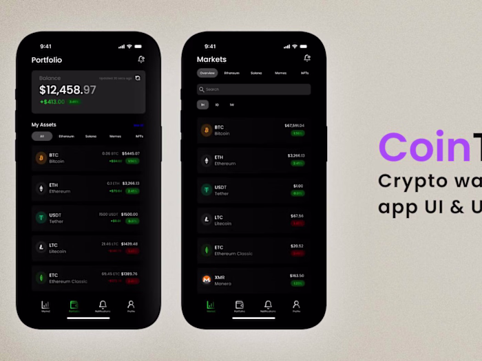 UI & UX Design for CoinTrack 