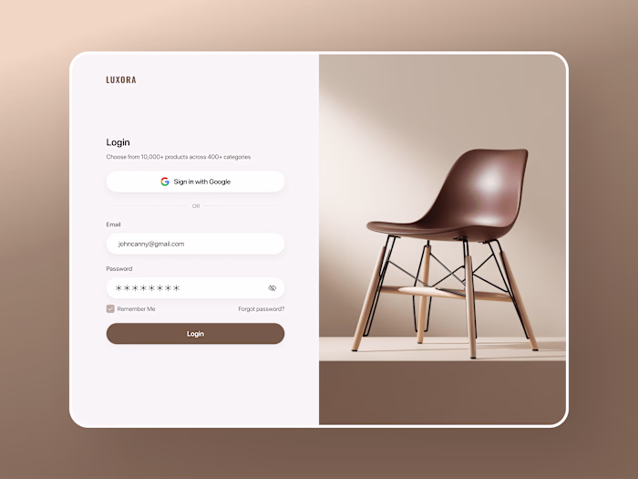 Luxora user onboarding journey