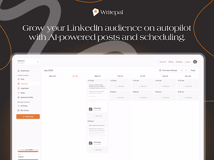 Writepal: Grow your LinkedIn audience on autopilot