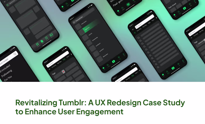 UX Case Study about redesigning Tumblr