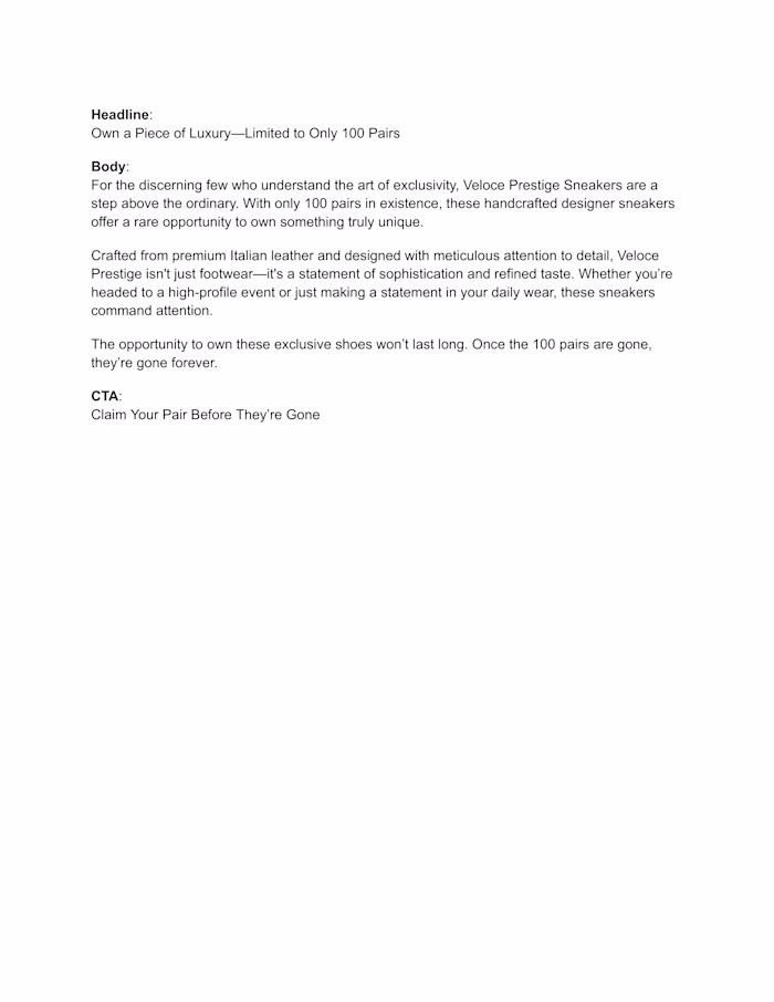 Step Into Luxury Launch - Facebook AD