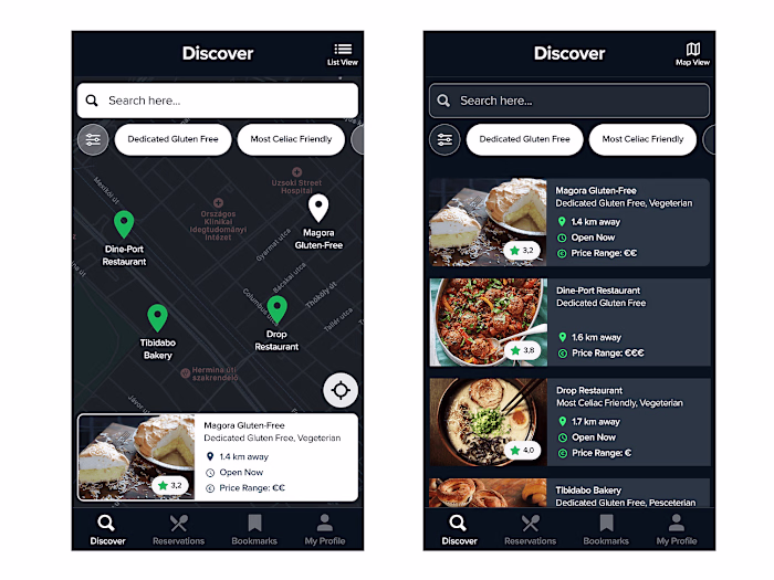 Gluten-Free Restaurant
Finder App