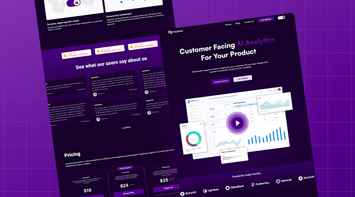 SayData - Landing Page :: Behance