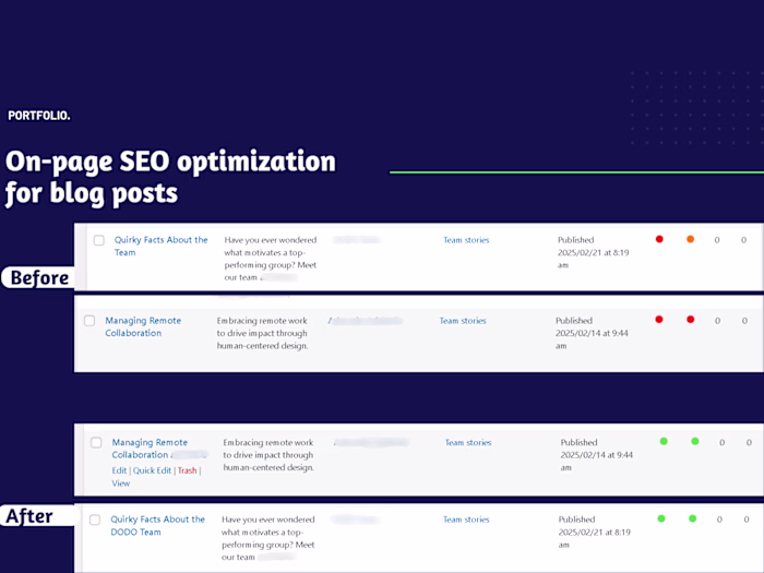 Executed full on-page and technical