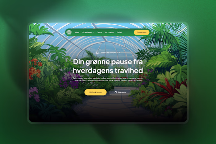 Website redesign and digital strategy for Geografisk Have