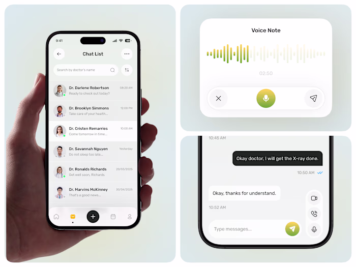 Empowering Health Care Mobile App Chat Screen
