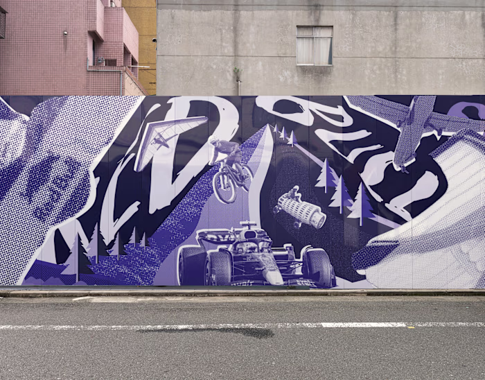Red Bull extreme sport mural
