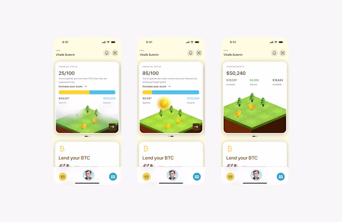 Designing Finch's Unified Fiat and Crypto App