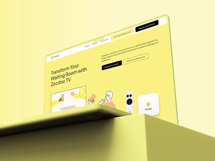 Zocdoc TV Landing Page Design