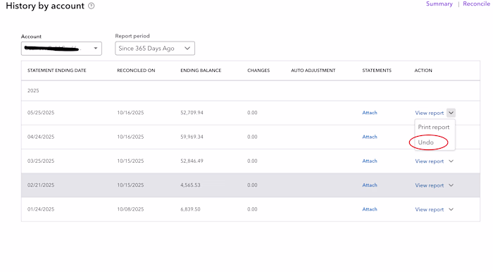 Made a mistake on Quickbooks with reconciling accounts and n...