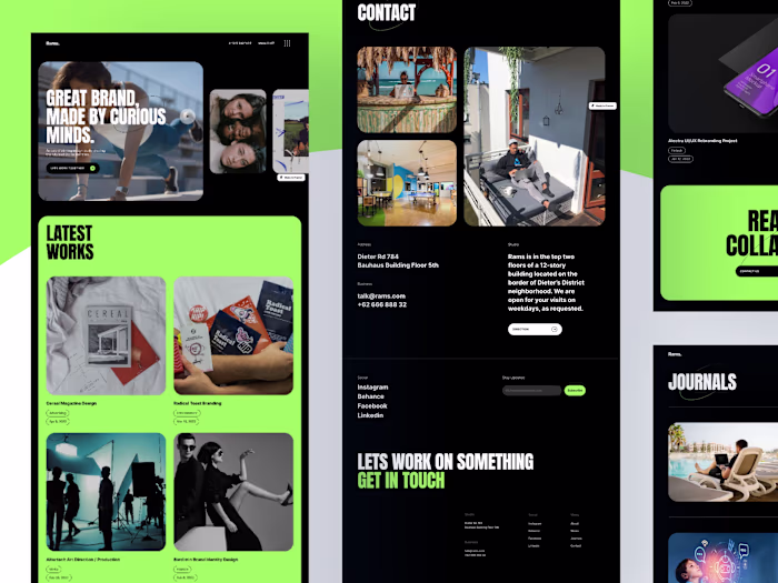 Designing a Brutalist style Agency Website