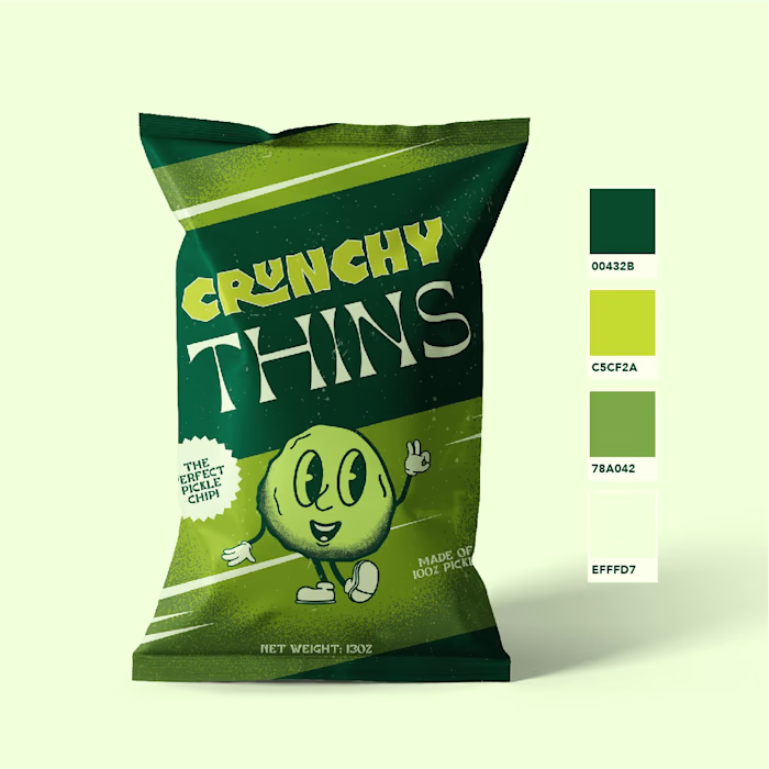 Crunchy Thins Branding, Packaging, & Social Media Design
