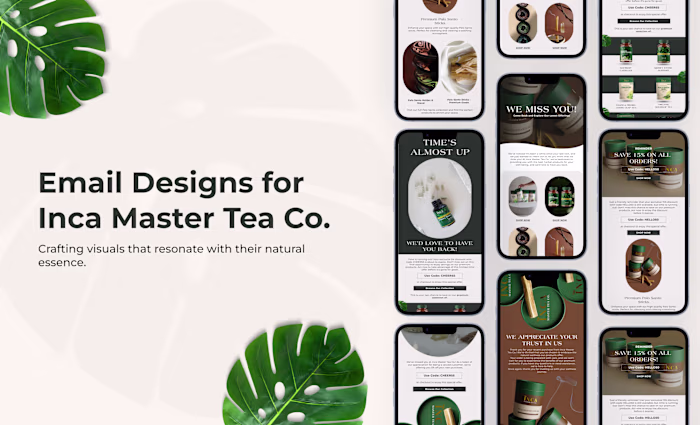 Email Designs for Inca Master Tea Co.