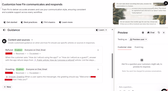 Implemented automated customer support workflows