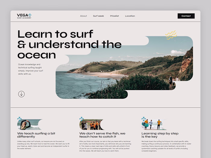 Surfing School Website
