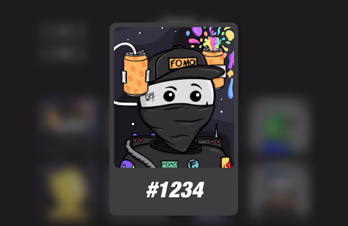 A simple NFT display card.