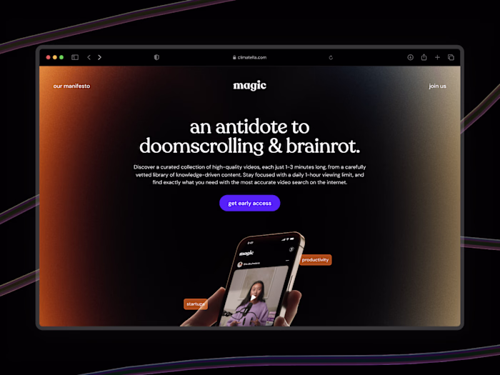 Magic, Webflow Waitlist Landing Page